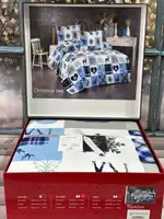 Chrismas two Евро фланелевое постельное белье. Хлопок.