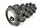 Массажный ролик EasyFit Grid Roller PRO 33 см Черный