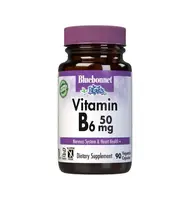 Витамины и минералы Bluebonnet Vitamin B6 50 mg, 90 вегакапсул