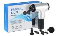 Акумуляторний портативний ручний масажер для тіла Fascial Gun HG-320 Silver (14017)