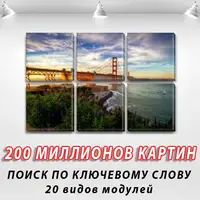 Модульні картини на стіну на ПВХ тканини, 62x95 см, (30x30-6)