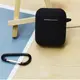 Чехол для наушников Apple Airpods, силикон с карабином, 5 цветов