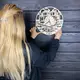 Настенные деревянные часы с оригинальным дизайном «Барабаны»