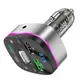 Адаптер автомобильный HOCO Crystal transparent discovery edition car BT FM transmitter E71 |2USB, 3A/18W, QC|