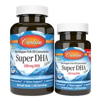 Жирные кислоты Carlson Labs Super DHA Gems 500 mg, 60+20 капсул