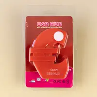 Хаб USB Евро разветвитель (красный)