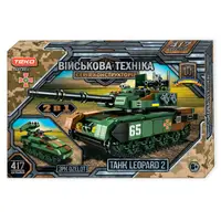 Конструктор Военная техника Teko, 417 деталей, танк Leopard 2 и ЗРК Ozelot. Green (152224)