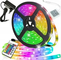 Лента светодиодная многоцветная LED RGB 3528 5 м с пультом и блоком питания