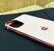 Силиконовый чехол для iPhone 11 Pro Max - Глянец с рамкой под металл, Розовое золото