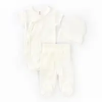 Комплект для новорожденных 3 в 1 боди ползуны шапочка с подворотом Delicate