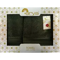 Набір рушників Arya Жаккард Dophne A107313-Dark green 2 предмети темно-зелений