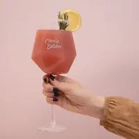 Келих діамант "Cheers Bitches" на ніжці, англійська, Крафтова коробка