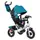 Велосипед 3-х колесный детский "Best Trike" надувные колеса, фара, с USB, пульт. Black and Turquoise (125066)