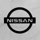 Деревянное настенное панно в форме значка Nissan