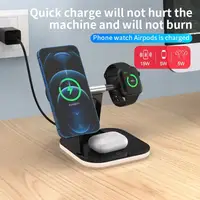 Заряджання Qi 3in1 LED Magnetic wireless charger JYD-WC101 |15W Max|
