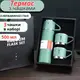 Термос 500 мм Набор подарочный, вакуумный из нержавеющей стали и 3 чашки комплект цвет зелёный