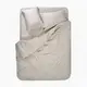 Постельное белье Lotus Home Washed cotton - Pinstripe kahve-bej полуторный