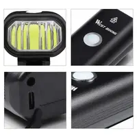 Велосипедна фара West Biking 0701257 Black металева велофара LED ліхтар для велосипеда