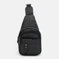 Чоловічий рюкзак шкіряний через плече Keizer K1223abl-black