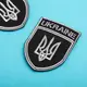 Шеврон на липучке Трезубец Украины Укрзалізниця UKRAINE 7х9 см вышитый патч нашивка