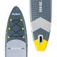 SUP доска 350см Rebel ACTIVE с аксессуарами сапборд Grey, максимальная нагрузка 154 кг, вес 8,5 кг