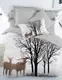 Foresty сатиновое постельное белье. Евро размер. Dijital Belizza Турция.