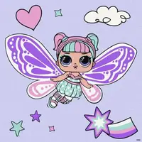 Картина по номерам с красками металлик "L.O.L. Surprise! O.M.G. Fairies Sweetiefly" 40х40 см