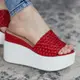 Шлепанцы женские Fashion Idjie 2822 40 размер 25,5 см Красный