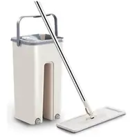Швабра микрофибра с отжимом + ведро Scratch Cleaning Mop ∙ Швабра лентяйка cleaner 360