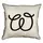 Подушка с мешковины Letter W 45x45 см (45PHB_ABC045_WH)