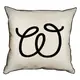 Подушка с мешковины Letter W 45x45 см (45PHB_ABC045_WH)