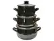 Набор кастрюль 6 предметов Bon Appetit черный Interos 2234-А-70097