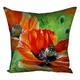Подушка c принтом габардиновая Макові квіти 50x50 (5P_UKR031)