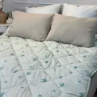 Одеяло двуспальное стеганое зимнее из волокна Aloe Vera Leri Max 21523 180х210 см белое
