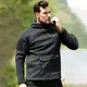 Тактическая флисовая кофта Han-Wild HW021 Black XL мужская утепленная с подкладкой и карманами на рукавах