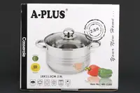 Каструля зі скляною кришкою A-Plus AP-2166 18 см 2,9 л