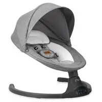 Укачивающий центр детский MoMi Kenani Dark Grey / Качалка шезлонг для новорожденных с функцией Bluetooth