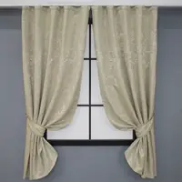 Комплект (2шт. 1,3х1,7м.) коротких штор, лен мрамор коллекция "Pavliani". Цвет бежево-серый. Код 1368ш 35-0058