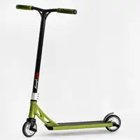 Самокат трюковый Best Scooter "Freestyle Pro" HIC-система, пеги, алюминиевый диск и дека, колёса PU. Green (115642)