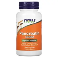Пробиотики и пребиотики NOW Pancreatin 2000, 100 капсул
