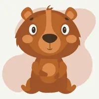 Роспись на холсте "Мишка" MBS023  Brushme 20х20 см