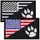 Набор шевронов 2 шт с липучкой Флаг США и лапка для служебных собак, K-9, кинологов, кинологическая служба