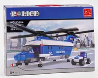 Конструктор AUSINI "Полицейский вертолет", 599 деталей. White and Blue (123462)