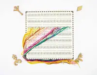 Органайзер для ниток ТМ Embroidery Craft Органайзер под процесс 23х23 слоновая кость 210 отверстий OG-051