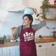 Кухонный фартук с надписью, хлопок, Борщ сам себе не зварить 75х51 см