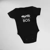 Бодик "Mini bos", Черный, 86 р. (1,5 года), английский