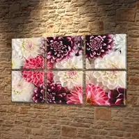 Модульные картины для спальни, на Холсте нат., 72x110 см, (35x35-6)