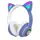 Беспроводные наушники LED с кошачьими ушками CAT STN-28, Стерео наушники с кошачьими ушками. Цвет: синий