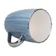 Кружка фарфоровая 400 (мл) с серебристым ободком и ручкой Голубая RX-N231315BL