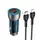 Адаптер автомобильный HOCO Type-C Lightning cable Sprinter dual port car charger NZ8 |1USB/1Type-C, QC/PD, 43W/3A|